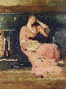 Vaclav Brozik A Seated Lady France oil painting artist